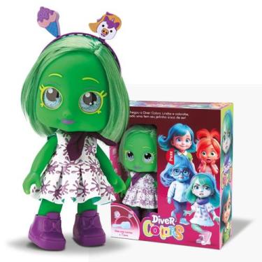 Imagem de Boneca My Little Colors Verde Emoções Diver Colors - Diver Toys