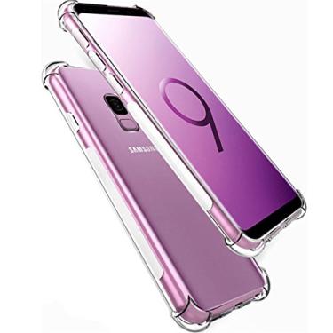 Imagem de USTIYA Capa para Samsung Galaxy S9 Uso Resistente, Bumper Absorção Choques em TPU Transparente Protector Câmera Espessamento nas Quatro Pontas da Carcasa