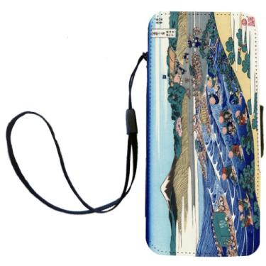 Imagem de Rikki Knight Katsushika Hokusai Art Fuji de Kanaya em Tokaido Flip Wallet Capa para iPhone 5/5s - Fuji de Kanaya em Tokaido
