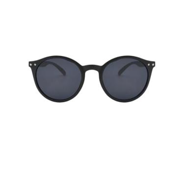 Imagem de Óculos de Sol Milan Preto Fosco Redondo Clássico Acetato Italiano Flexivel Oldstyle Retrô Vintage Blogueira SteampunK UV400 - Cacife Brand (Preto)