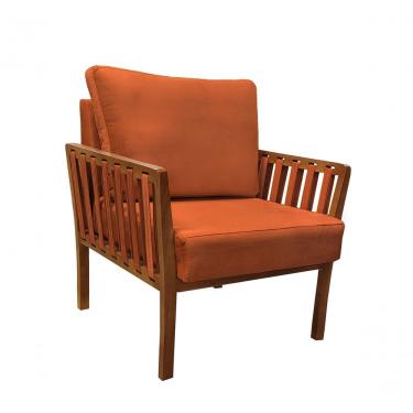 Imagem de Poltrona Decorativa Luxo Califórnia Dora Bela 0126 Ferrugem