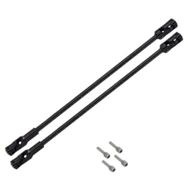 Imagem de Colaxi Eixo de transmissão de 6,8 cm - 22,9 cm, conjunto de substituição, corte no comprimento, eixo de transmissão para veículos de esteira rolante 1/10 RC, Preto 1 Par