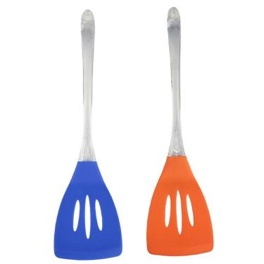 Imagem de Espatula De Silicone Cozinha Kit 2 Unidades Utensilio Fritura Refeiçao Receita