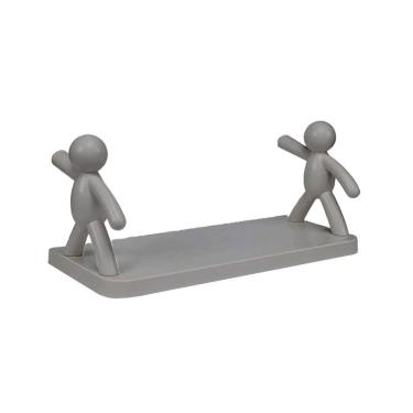 Imagem de Prateleira Organizadora Multiuso Bonecos Cinza