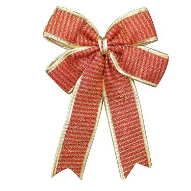 Imagem de Enfeite árvore De Natal Laço Vermelho E Dourado 30cm