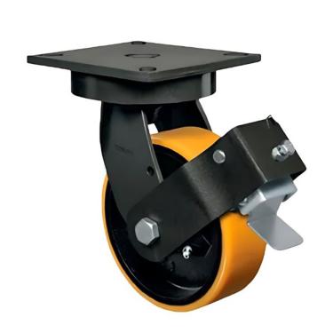 Imagem de Rodizio Carga Pesada 8x2 Axial Schioppa 900 Kg Com Freio Pedal