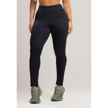 Imagem de Calça Legging Cintura Alta Recortes Texturizada Jacquard MVB Modas-Feminino