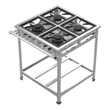 Imagem de Fogão Industrial 4 Bocas Inox 430 Baixa Pressão - infinity grill