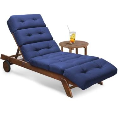 Imagem de Tycdiose Almofadas para espreguiçadeiras para todos os climas, almofada de cadeira de sala de estar ao ar livre, à prova d'água, espuma viscoelástica de substituição para móveis de pátio ao ar livre