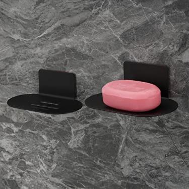 Imagem de LUEXBOX Suporte Para Saboneteira De Aço Inoxidável - Pacote Com 2, 3 Compartimentos, Parede (Preto)