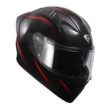 Imagem de KYPARA Capacete Integral Para Motocicleta Com Viseira Interna Escurecida E Homologado Ciclomotor, Quadriciclo, Scooter (Vermelho Brilhante, Grande)