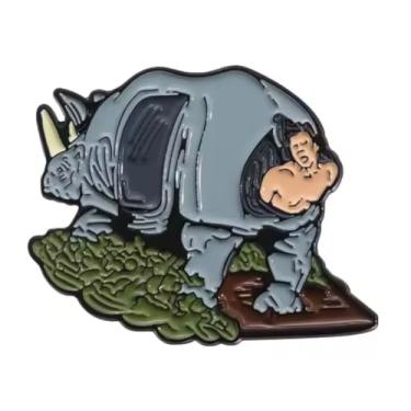 Imagem de Ace Ventura Pet Detective 2 When Nature Calls Rhino Rinoceronte Bebê Nascimento Jim Carrey Filme de Comédia Engraçado 3,15 cm Emblema de Broche Esmaltado