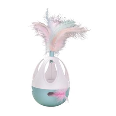 Imagem de Bothyi Brinquedo para gatos Tumbler para gatinhos, bola compacta de exercício com som e provocação para gatos domésticos e gatinhos, Azul