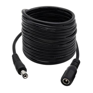 Imagem de Fancasee Cabo De Extensão Alimentação Cc 10 Pés, 5,5 Mm X 2,1 Mm, Macho Para Fêmea, Adaptador Câmera Segurança, Cftv, Vigilância, Ip, Fita Led, Dvr, Roteador