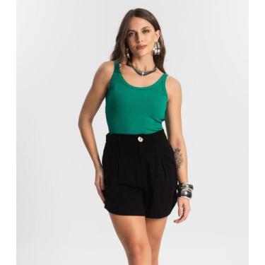 Imagem de Shorts Feminino Em Linho Endless Preto, M, Preto