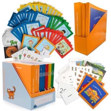 Imagem de LEARNING DYNAMICS Programa de 4 semanas para ler e programa de matemática de 15 minutos – Inclui 53 livros, manuais de ensino, cadernos de atividades, CD, Flashcards, manipulativos – Aprender