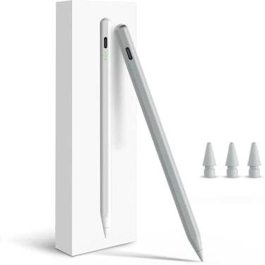 Imagem de Lápis para Apple iPad 9ª e 10ª geração, caneta Stylus de carga rápida para iPad A16/11-6ª geração, Air 27.9 cm/33.0 cm M3/M2/5th-3rd, Pro 33.0 cm/27.9 cm/M4/32.8 cm, Mini A17 Pro/6/5th-3rd, Pro 33.0