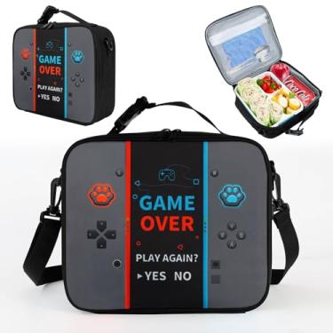 Imagem de Easozoom Lancheira com isolamento bento para console de jogos lonchera para adolescentes meninos e crianças Gamer Lancheira reutilizável, grande capacidade, portátil, à prova d'água, à prova de