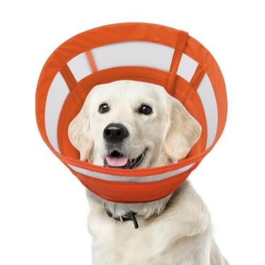 Imagem de ASENKU Coleira de cone para cães – Coleira eletrônica macia ajustável para cães pararem de lamber, cone de recuperação após a cirurgia, suprimentos para animais de estimação para cães e gatos pequenos