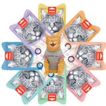 Imagem de Petisco para Gatos Wanpy Truly Creamy Premium Churu – Frango, Atum, Caranguejo, Salmão – 40 Tubos de 14g (Total 560g)