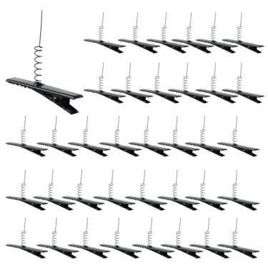 Imagem de 100 peças de clipes de metal jacaré grampos de cabelo com bico de pato acessórios de cabeça DIY grampos de cabelo feitos à mão para escola festa em casa