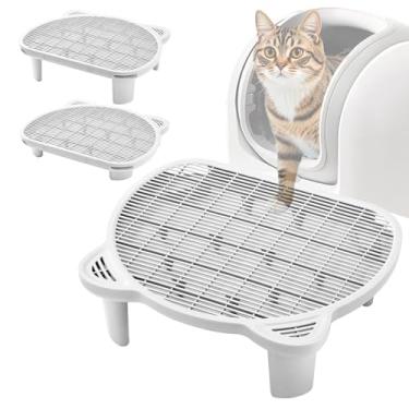 Imagem de Degrau de captura de areia para caixa de areia para gatos, banco de armadilha de areia para autolimpeza automática de caixa de areia, escadas de coleta de areia, rampa coletora de areia para gatos