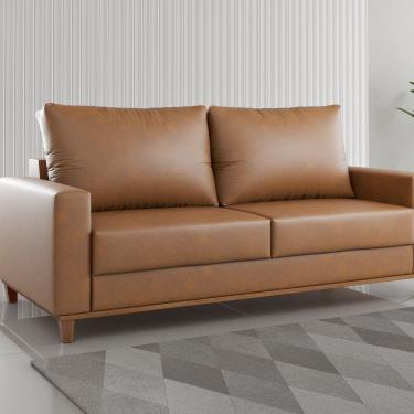 Imagem de Sofá para Sala de Estar 3 Lugares com Almofadas Lívia Durango