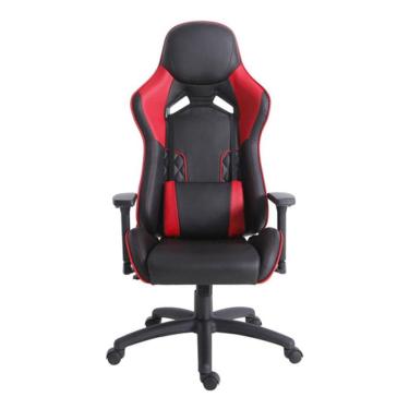 Imagem de Cadeira Escritorio Pro Gamer Alta Completa Lombar - Vermelha