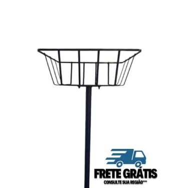 Imagem de Lixeira externa calçada com base desmontável resistente e prática com 