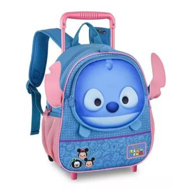 Imagem de Mochila Infantil Com Rodinhas Stitch Tsum 3d Escolar