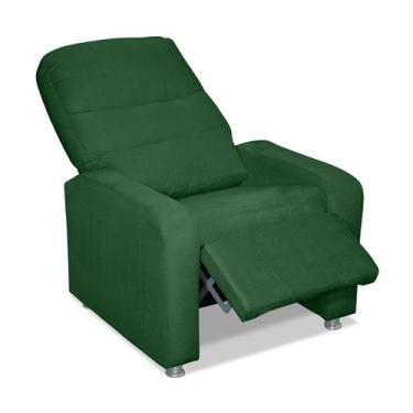 Imagem de Poltrona Do Papai Reclinável Confortável Suede Verde Sistema encosto r