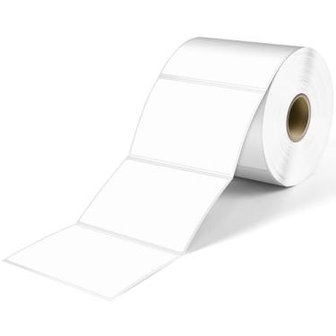 Imagem de L LIKED Etiquetas térmicas diretas de 7,6 cm x 5 cm, etiqueta de envio de código de barras perfurada e compatível com impressoras Rollo, Zebra e outras impressoras de mesa (1 rolo, 700 etiquetas)