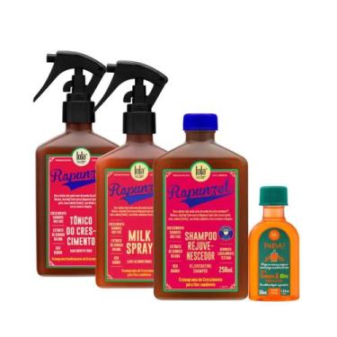 Imagem de Kit Lola Rapunzel Sh 250ml + Spray Milk 250ml + Tônico 250ml + Pinga! 