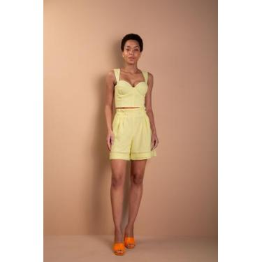 Imagem de Shorts Beka Alfaiataria - Amarelo - Amey, G