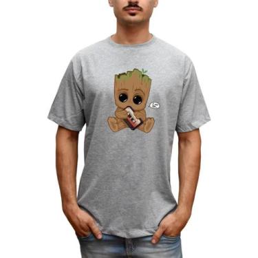 Imagem de Camiseta Masculina Groot Bebe I Am Groot - Bella Store, Cinza, P, Home