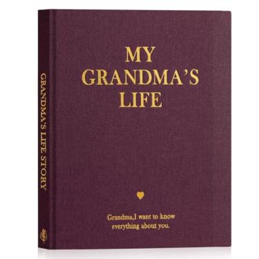 Imagem de Lanpn DiáRio de HistóRias da Avó, DiáRio Guiado da Avó Em Linho Com 260+ Perguntas, Livro de MemóRias para Preencher, Presente para Vovó, Dia das MãEs de AniversáRio Natal, Roxo
