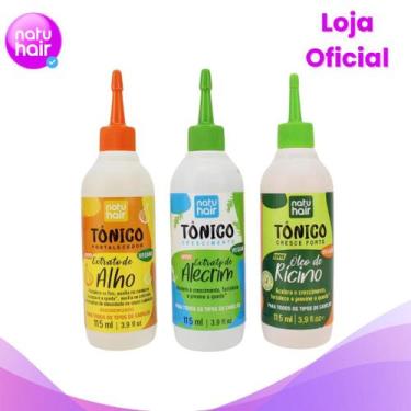 Imagem de Kit Tônico Capilar Natuhair 115ml Alho + Alecrim + Rícino - Natuhair C