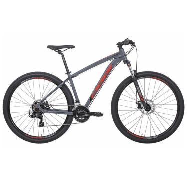 Imagem de Bicicleta Aro 29 Oggi Hacker Sport 21v Grafite Vermelha Preto Tam. 17 - Fórmula Bike