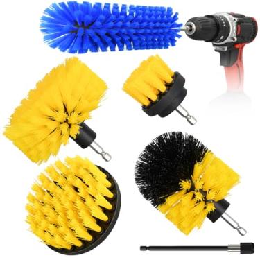 Imagem de Conjunto de 6 peças de acessórios de escova de broca, para argamassa de azulejo, banheiro, cozinha, roda de carro, piso, pia, canto