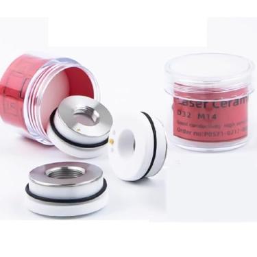Imagem de Anéis de bocal de cerâmica, diâmetro de 28 mm, P0571-1051-00001, para cabeça de corte a laser de fibra (D32 mm (2 peças))
