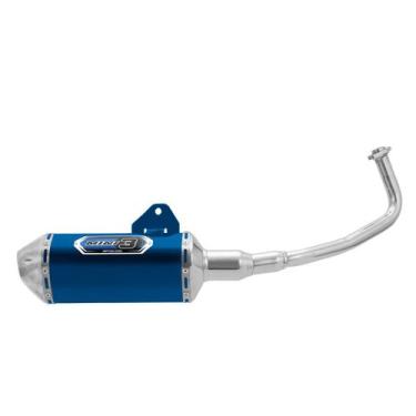 Imagem de Escape Pro Tork Mini 3 para Pcx Curva Cromada, AZUL, Único