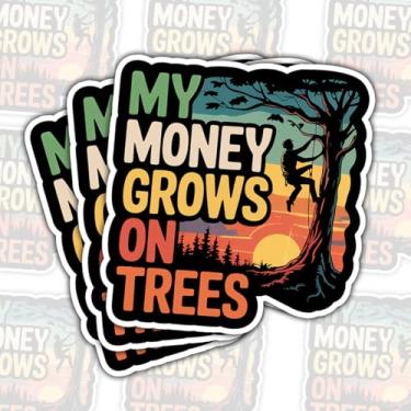 Imagem de (3psc) Adesivo My Money Grows On Trees, adesivo engraçado arborista arborista, adesivos de arborista, presente de 7,6 cm para laptop, garrafa de água, carro, telefone, janela, caderno Kindle