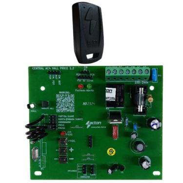 Imagem de Placa Ac4 Hall Price Motor Rossi Dz3 Dz4 Nano Portão Garagem Com 1 Tx 