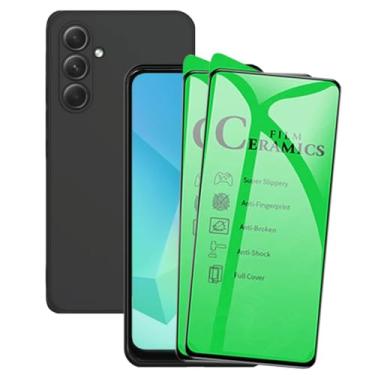 Imagem de Kit 2 Películas de Cerâmica e Capa Capinha Preta Para Galaxy A16