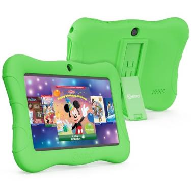 Imagem de Contixo Tablet infantil de 7 polegadas – Tablet Android V9A de 32 GB para idades de 3 a 7 anos, controles parentais, 50 livros de histórias da Disney exclusivos pré-carregados, WiFi, capa à prova de