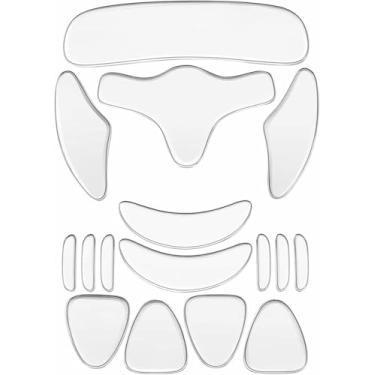 Imagem de Mascara 16pcs adesivos para rugas no rosto adesivos reutilizáveis ​​para as rugas na testa, suavizando e reduzindo as rugas de silicone anti-rugas para olhos, rosto, boca e rugas do lábio superior