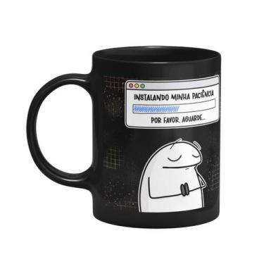 Imagem de Caneca Divertida Flork - Instalando minha paciência - preta - JPS INFO