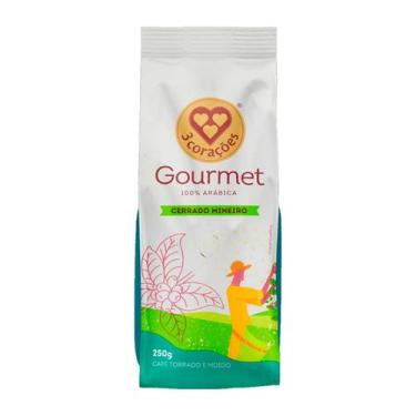 Imagem de Café torrado e moido 3 corações gourmet cerrado mineiro 250g, 250g
