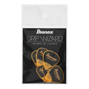 Imagem de Palheta Ibanez Sand Grip Wizard Média 0.80Mm Amarela Com 6Un