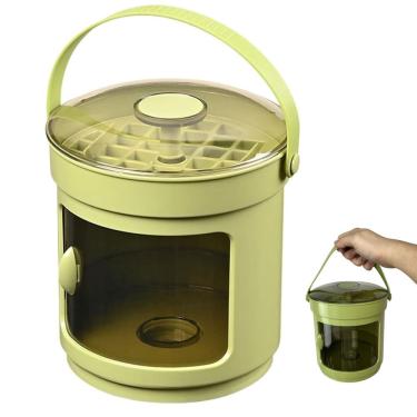 Imagem de Balde Forma de Gelo Reservatorio Pegador Alça Tampa Recipiente Dispenser Festa Reuniao Evento Casa